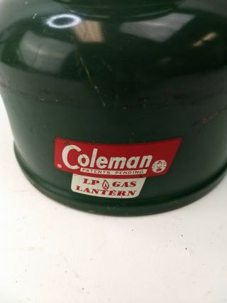1966 COLEMAN 5120 LP GAS LANTERN LAMP Propane Fuel w GLOBE Marked 9/66 2
