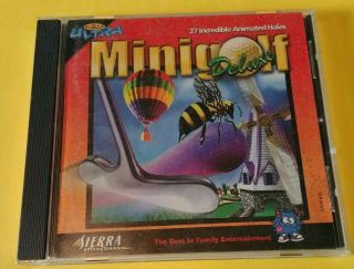 Sierra Attractions 3d Ultra Mini Golf Deluxe Rare Pc Game Complete