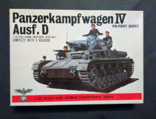 Vintage And Rare 1/48 Bandai German Ww2 Panzer Iv Ausf.  D Model Kit