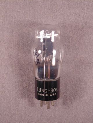 1 45 Tung - Sol Black Plate Hifi Antique Radio Amp Vacuum Tube Code 16
