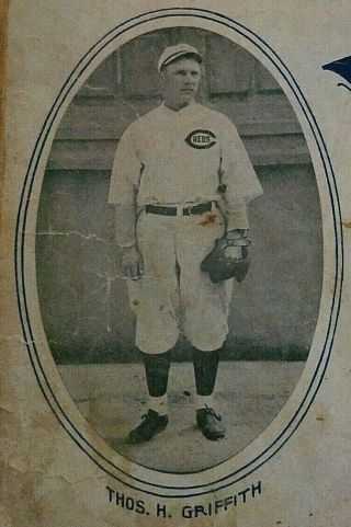 Rare 1912 Cincinnati Reds Baseball Sheet Music - Thos.  H.  Griffith
