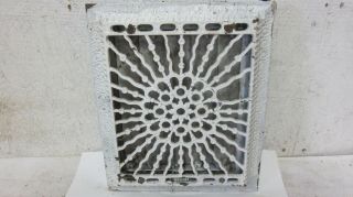 Antique Cast Iron Wall Sunburst Register Heat Hot Air Grate With Louvers