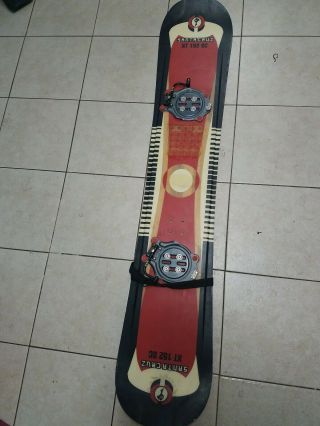 Rare Vintage Santa Cruz Xt 152 Snowboard Colors Red,  Black,  Tan