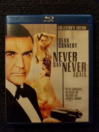 Never Say Never Again (bluray,  James Bond,  1983) Usa Original: Rare Oop