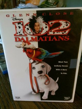Disney 102 Dalmatians With Glenn Close Dvd Rare & Oop