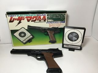 Vhtf Vtg Tomy Electronic Sound Magnum 44 Toy Gun Target Shooting Game Japan Rare