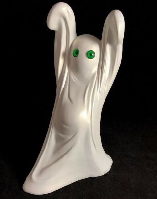 Vintage Ceramic Ghost 10 " Halloween Decoration Rare Marked Signed 1972