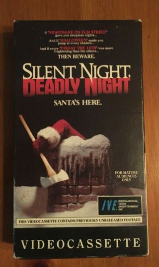 Silent Night,  Deadly Night (vhs,  1986) Ive Release Rare Horror