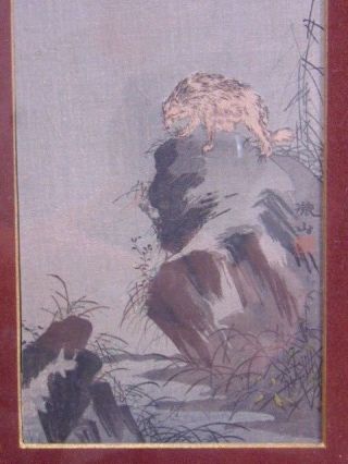 VINTAGE ANTIQUE JAPANESE WOODBLOCK PRINT OF A RACOON ? 2