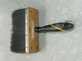 Vtg Art Deco Horsehair Steel Carved Wood Paintbrush 12 " X 8 " Large Primitive