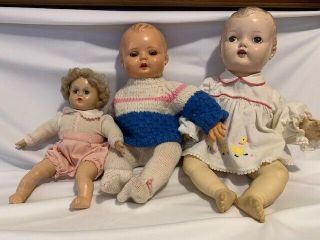 Vintage Dolls In Need Of Tlc (group Of 3),  Madam Alexander,  550,  Minerva