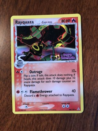 Rayquaza 26/110 Ex Holo Phantoms Set Near Rare Pokemon Card
