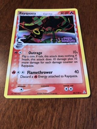 Rayquaza 26/110 EX Holo Phantoms Set Near Rare Pokemon Card 2