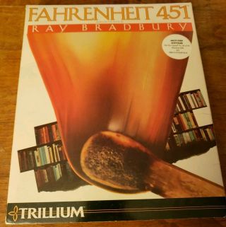 Rare Complete Fahrenheit 451,  Apple Ii 2 64k Video Game,  Trillium W/ Version 1.  0