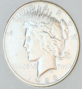 1928 P Peace Dollar Example Ultra Rare Key Date Nr 10274