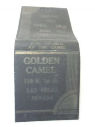 Las Vegas Rare 1930s " Golden Camel " Casino Club Bar Hotel Restaurant Matchbook