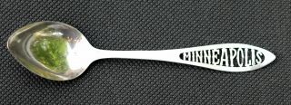 Minneapolis Antique Sterling Silver Souvenir Spoon Open Work Handle