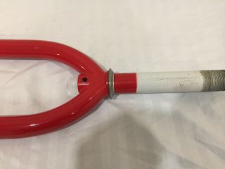 Tange TX - 500 BMX forks,  rare red/yellow,  ' 80s old school BMX 3