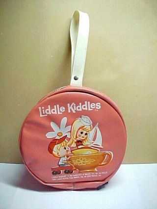 1965 Mattel Liddle Kiddles Pink Zippered Round Case Tote Bag