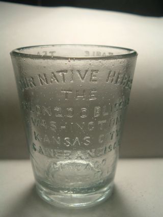 Antique Medical Shot Glass,  Dose Glass Medicine Alonzo Bliss Co Native Herbs