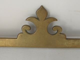 Antique English Brass Pediment 26 1/2 
