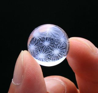 8.  2g Find Rare Natural Pretty Snowflake Phantom Quartz Crystal Sphere Ball11