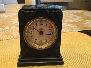 Antique Pat’d.  1903 Westklox Ironclad Mantle Shelf Heavy Metal Alarm Clock