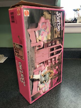 Vintage 1987 Barbie Sweet Roses 3 Piece Wall Unit Almost Complete 4772 2