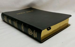 Authorized King James Version Holy Bible Giant Print Black Leather 1990 Kjv Rare