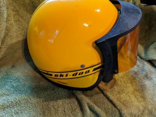 Vintage Skidoo Helmet Snowmobile Medium With Visor Ski Doo 2