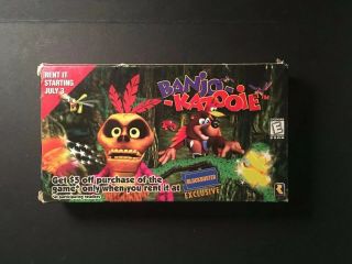 Banjo - Kazooie Nintendo N64 Blockbuster Video Game Promotional Vhs Tape Rare