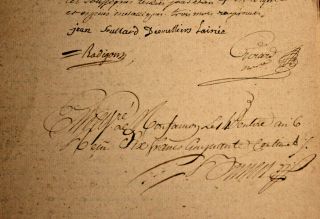 1791 Freemason Signed Manuscript Handwritten Watermark 4pp Rare Document Stamped