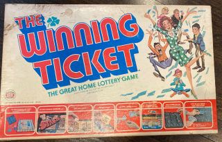 Vintage And Rare " The Winning Ticket " Board Game By Ideal - 1977 - 100 Complete
