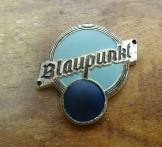 Rare Blaupunkt Antique Metal Emblem Badge For Tube Radio Silver Plate