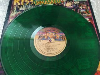 KISS UNMASKED MEXICO GREEN LP TRANSLUCENT COLOR MEXICAN MEGA RARE HOLY GRAIL 3