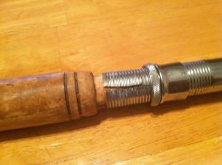 Vintage Gladding Ike Walton 7 ' Thermoweld Fiberglass Wood Handle Saltwater Rod 3