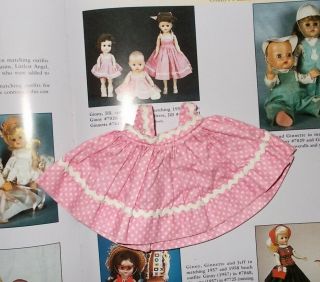 Vintage Vogue 8 " Ginnette Doll Tagged Dress Matches Jill & Ginny 1957