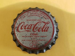 Coca Cola South Africa Soda Bottle Cap Crown Coke Beer Old Rare Cork