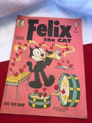 Rare Felix The Cat Comic No 20 March 1958 In Ace Comics