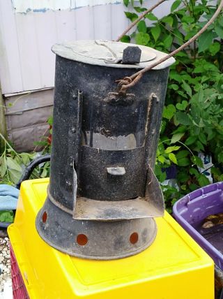 Antique Heater Furnace Portable Coal Charcoal Stove,  12 " Tall By 7.  5 " Diameter