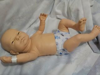 Vintage Anatomically Correct Baby Doll From Berjusa,  Boy Doll,  Born 1985,  19 " Tall