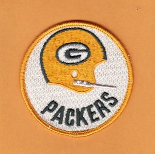 Rare Old 1970s Green Bay Packers 3 Inch 1 Bar Helmet Woven Patch Unsold Stock