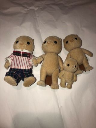 Calico Critters Vintage Sea Otter Family
