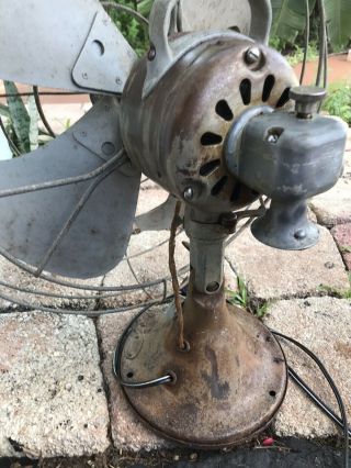Antique General Electric Ge Oscillating Fan 16 " Runs For Age