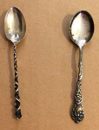 Nils Johan Prnsalp Nickle & Silver Demi - Tasse Spoon,  Another Silver Unidentified