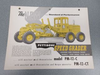 Rare Pettibone Speed Grader Pm - 12 - C Grader Sales Sheet