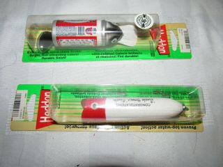 2 HEDDON LURES,  BIG BUD,  BUDWEISER UNCLE HOMER CIRCLE LUCKY 13,  IN PACKAGE 3
