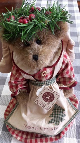 Rare Boyd’s Bears Christmas Tree Topper " Annalee Angelberry " 12inch Plush Bear