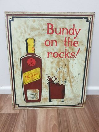 Old Bundaberg Rum Enamel Sign Rare Vintage Great Colour For Age Rare Bundy