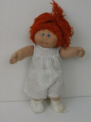 Cabbage Patch Kid Girl Vntg 1985 Coleco Jesmar Freckles Loops 1 Redhead Blue J